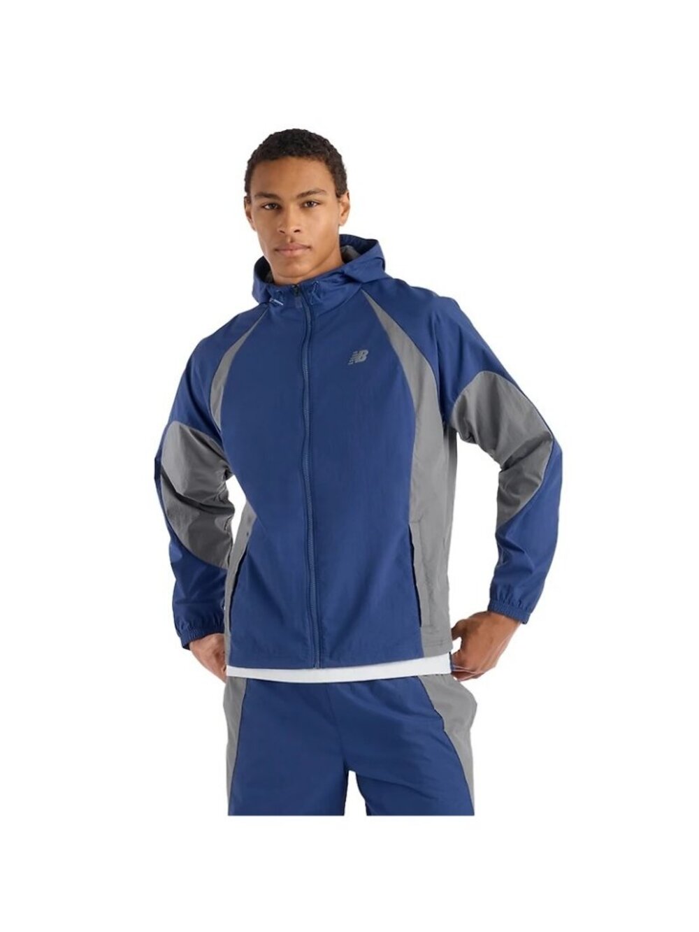 New Balance Men's Abzorb 2000 Track Jacket Blue oyster/Gray Size M NEW WITH TAGS